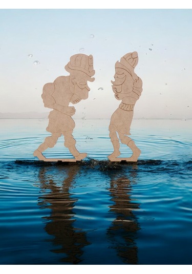 Türk Kahramanlar Hacivat Ve Karagöz Büyük Boy Ahşap Hobi Boyama S