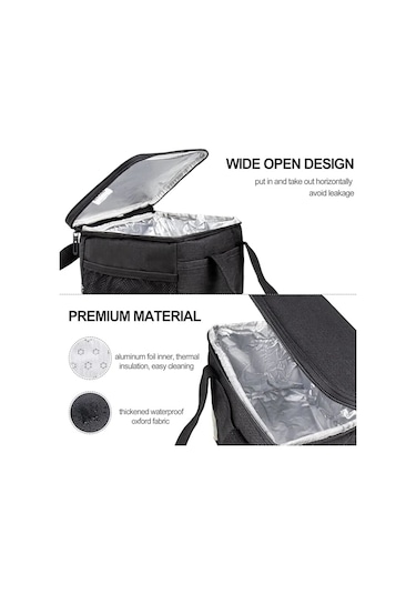 Sert İç Kısımlı Yumuşak Soğutucu Çanta, Büyük Yalıtımlı Piknik Öğle Yemeği Çantası, Kamp/barbekü/aile Aktiviteleri/açık Hava Sporları İçin Yumuşak Soğutucu Çanta Çok Renkli