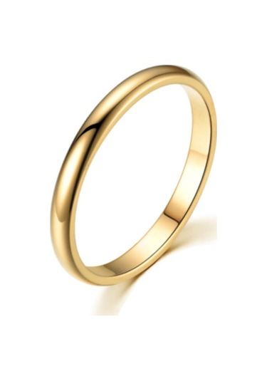 Chavin 2Mm Söz Nişan Gold Ip Kap. Bayan Erkek Çelik Yüzük Eh23Sr Altın