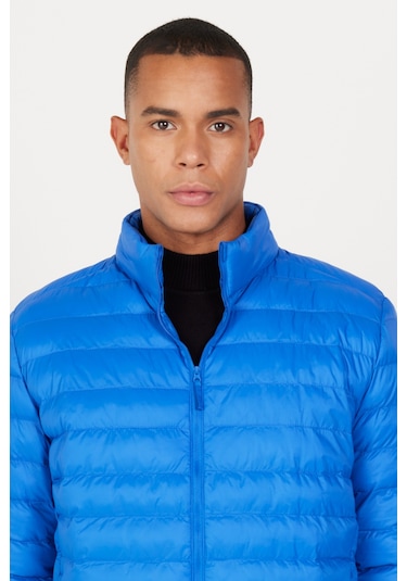 AC&Co / Altınyıldız Classics Erkek Saks Standart Fit Normal Kesim Dik Yaka Mont Saks