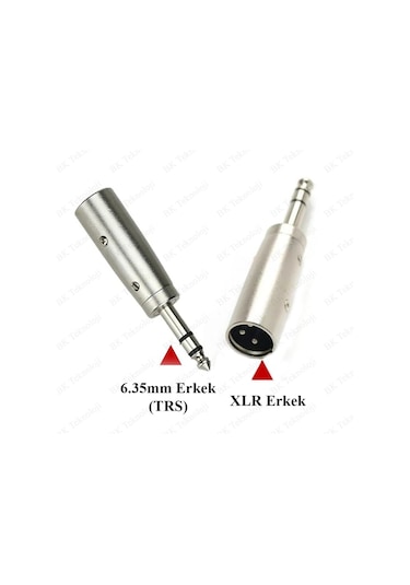 3-Pin Xlr Erkek To 6.35Mm Stereo Erkek Ses Kablosu Mikrofon Adapt