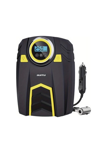 Xuweiwei 1 Adet Kablolu Dijital Ekran 150psı Led Işıklı Taşınabilir Araba Hava Kompresörü 12v Dc Araç Fişi Güç Modu 36v Çalışma Gerilimi