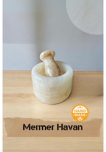 El Yapımı Mermer Havan 7 X 5 Cm