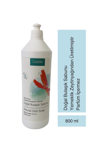 Castile Doğal Bulaşık Sabunu Elde Yıkama 800 ML