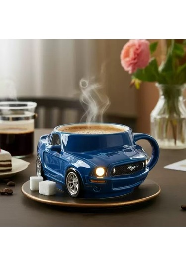 Aurora Mustangspor Ara Kahve Fincanımavi Gökyüzü Mavisi