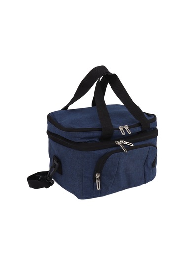 Katlanabilir Soğutucu Çanta Oxford Kumaş Peva Sızdırmaz Çift Yalıtımlı Soğutucu Çanta Seyahat, Plaj, Piknik, Kamp, Koyu Mavi 10l Ayarlanabilir Omuz Askılı Çok Renkli