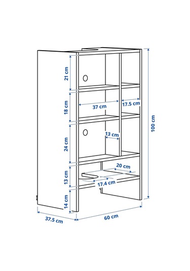 Aspiratör Dolabı İskeleti, Beyaz, 60x37x100 Cm Beyaz Aspiratör Dolabı İskeleti, Beyaz, 60x37x100 Cm Beyaz
