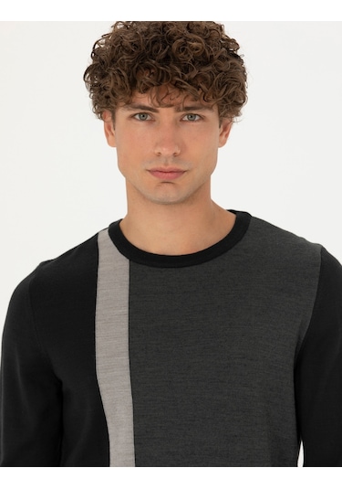 Pierre Cardin Erkek Siyah Triko Kazak 50278089-vr046 Siyah