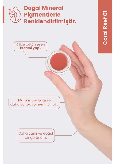 Bade Natural Krem Allık 01 Coral Reef