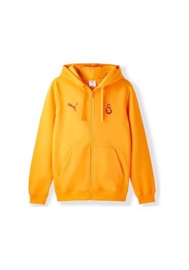 Gsstore Galatasaray Puma Fermuarlı Kapüşonlu Sweatshirt 78291006 Sarı