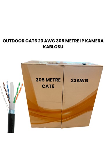 Dış Ortam Cat6 Kablo 305m 23awg Utp
