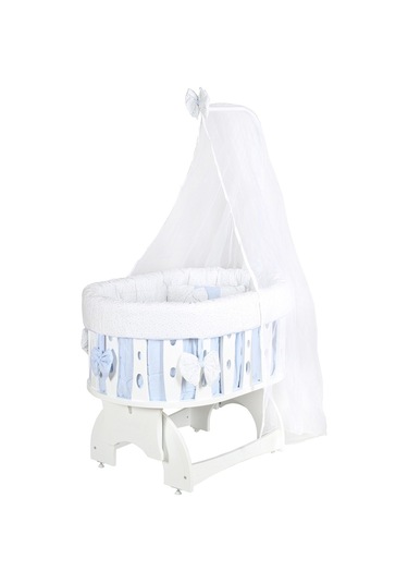 Setaymobilya Beşik, Şehzade Mdf Sallanan Beşik + Uyku Seti - Setay