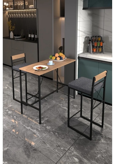 Retodesign Minderli Good Bar Masa Takımı Atlantik Çam