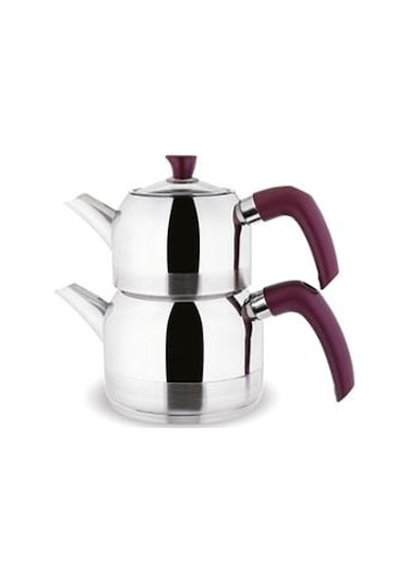 FMS Narin Mini Boy Çelik Çaydanlık Mürdüm