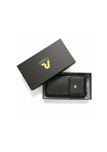 Black Cüzdan & Kartlık Kadın Diğer 2807 Roncato Flother Skın Wallet Telephone Card Holder Siyah