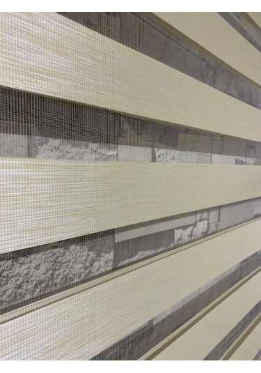 Bambu Krem Renk Zebra Perde (Etekli)