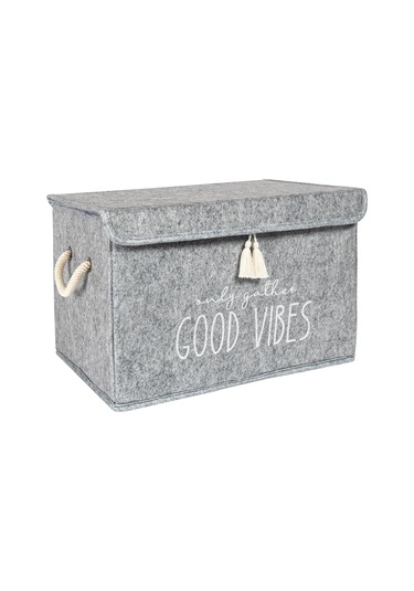 Keçe Kapaklı Mini Kutu Gri 4881 Çok Renkli