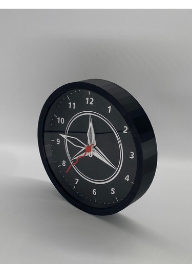 Mercedes Temalı, Siyah Kasa, Modern Duvar Saati Siyah