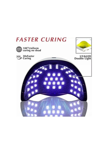 Skycity 57 Led 360w Uv Cila Lambası, 4 Zamanlayıcı, Hareket Sensörü Ve Hafıza Fonksiyonu İle Tüm Jeller İçin Ev Ve Salonu Uyumlu Kurutucu