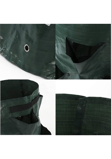 Neevoyu Turuncu 3 Galon Pe Askı Bitki Saksısı, Çilek Ve Çiçekler İçin Havuzlu Bahçe Yetiştirme Çantası, 20x35cm, 2 Kollü