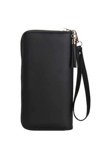 Trendooze Linjinxu Kadın İç Çamaşırı Cüzdanı Uzun Clutch Çantası Büyük Kapasiteli Black Bayanlar İçin Diğer