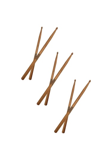 Midex Oak-110-5a-3x Ahşap Meşe Ağacı Bateri Baget Davul Bageti 5a Drumsticks 3 Çift