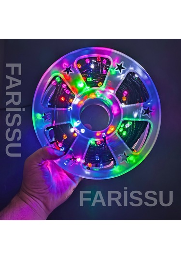 25 Metre Rgb Renkli Led Işık Zinciri Fişli 8 Modlu Dış Mekan Dekoratif Aydınlatma RGB