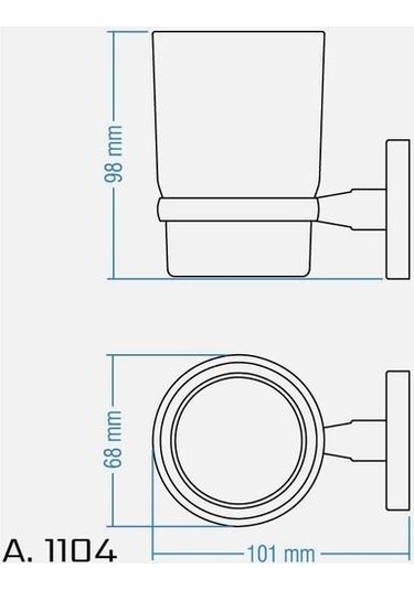 Duxxa Natura Diş Fırçalık A.1104.b Krom Gri