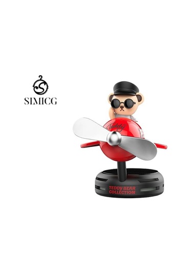 Çizgi Film Araba Havalandırma Deliği Aromaterapi Süsleri Güneş Enerjili Teddy