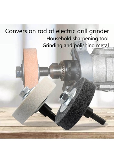 Tangshopping Çelik Elektrikli Matkap Dönüşüm Çubuğu Mil Adaptörü Taşlama Için Elektrikli Alet Aksesuarları
