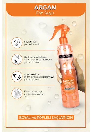 Morfose Argan Özlü Çift Fazlı Fön Suyu 400 ML + Keratin Özlü Fön Suyu 400 ML