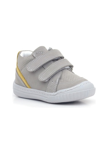 Rakerplus Raya Hakiki Deri Gri Sarı Cırtlı Erkek Bebek Bot Gri
