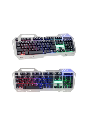 Hello HL-18743 Kablolu Işıklı Metal Kasa Mekanik Hisli Oyuncu Q Klavye