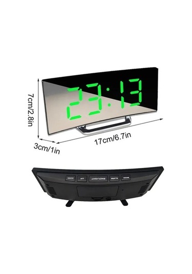 Trendooze Yaratıcı Tb Saat Led Kavisli İle Ekran Ekran Dijital Büyük Ayna Zm