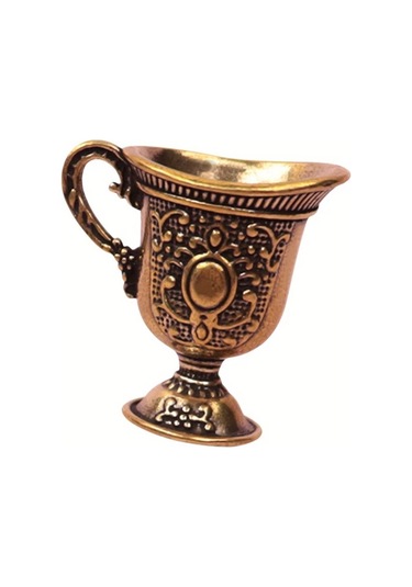 Gateesat Pirinç Retro Guochao Su Kadehi Dekoratif Ev Figürü Noel Cadılar Bayramı Koleksiyon