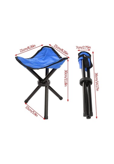 Bloomnest Taşınabilir Katlanır Tripod Sandalye - Kamp Piknik Balıkçılık Seyahat Mavi S Altın-siyah Altın - Siyah