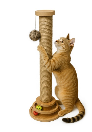 Kedi Tırmalama Çubuğu Ve Oyuncağı - 64cm