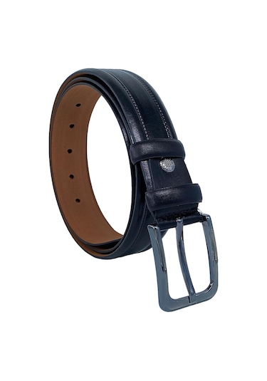 Siyah Hakiki Deri Desenli 3.5 Cm.lik Klasik Kemer - 200-61 001