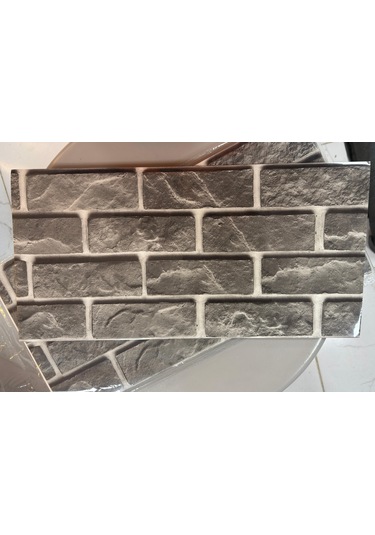 6 Adet Kendinden Yapışkanlı Dekoratif Esnek Köpük Beyaz Pvc Mermer Panel 60x30 0,18 Mkr Cm Mutfak Banyo Wc Gri