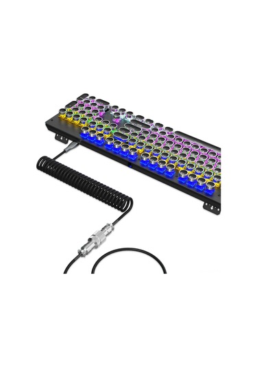 Geeksen Hxsj H-1 Usb-c Mekanik Klavye Kablosu, Esnek Çekilebilir, Nylon Örgülü, Çok Renk Seçeneği