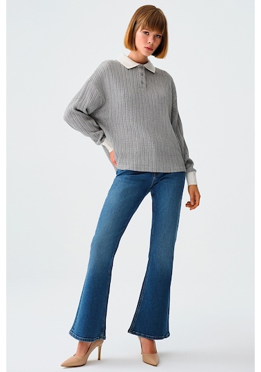 Loft Flare Rain Kadın Pantolon Mavi