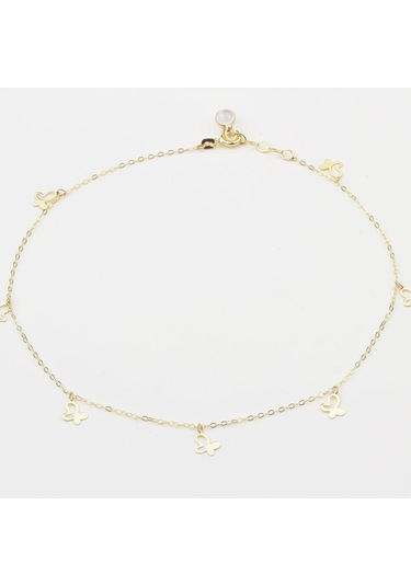 Glorria Altın Kelebek Halhal Altın