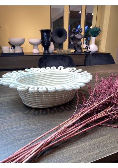 Galaxy Doğal, Jüt, Desenli, Sepet, Dolap Içi, Çocuk Odası, Düzenleyici, Saklama Sepeti Krem