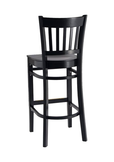 Roma Ahşap Bar Sandalyesi Siyah