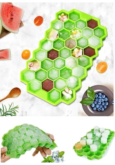 Periboia 37 Bölmeli Silikon Petek Buz Kalıbı Buzluk Renkli