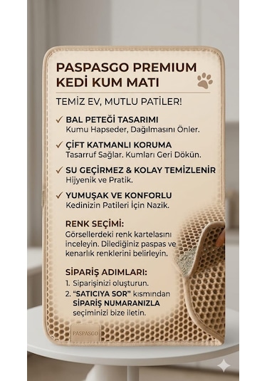 Kedi Kumu Paspası Kedi Tuvalet Önü Paspası 60x90 Cm