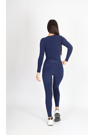Soft&Basic Slım Fit Toparlayıcı Ve Esnek Lacivert Tayt Lacivert