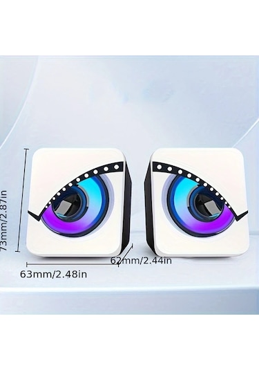 Willowhaven Beyaz Bilgisayar Hoparlörü Taşınabilir Masaüstü Ses Sistemi