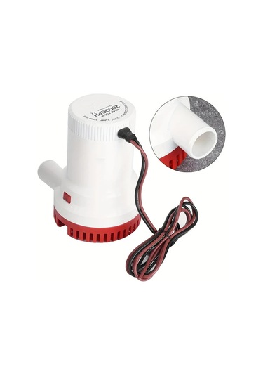 Honeybeeshop 24v 2000gph Yüksek Basınçlı Batırılabilir Sifon Pompası Tekne Yat Karavan Deniz Uçakları İçin Dayanıklı Plastik Gövdeli Su Pompası