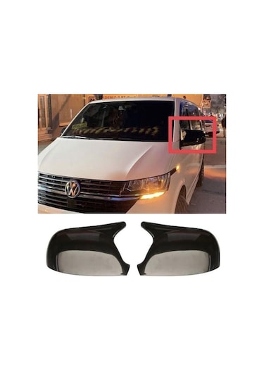 Vw Transporter T6 Batman Ayna Kapağı Piano Black 2010-2022